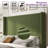 Crofford California King Size Modern Corduroy Upholstered Bed With 65'' Tall Headboard & Solid Wood Legs, Green-9268980-15224658