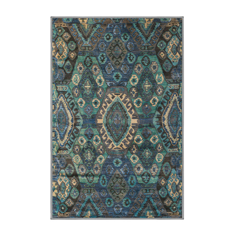 Abstract Indoor Rug, Rectangle 2' x 4'
