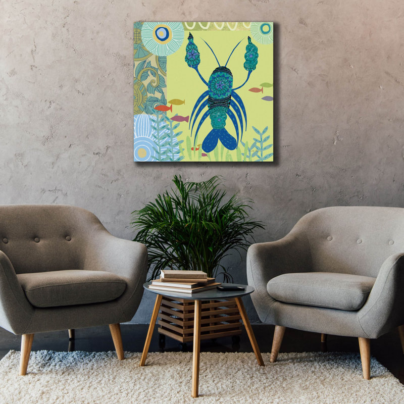  «Underwater World 1» par Farida Zaman, art mural sur toile, 37 po x 37 po, H 37 po x l 37 po