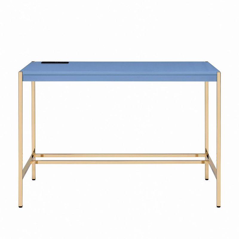 Bureau d'écriture rectangulaire avec port USB, Marine