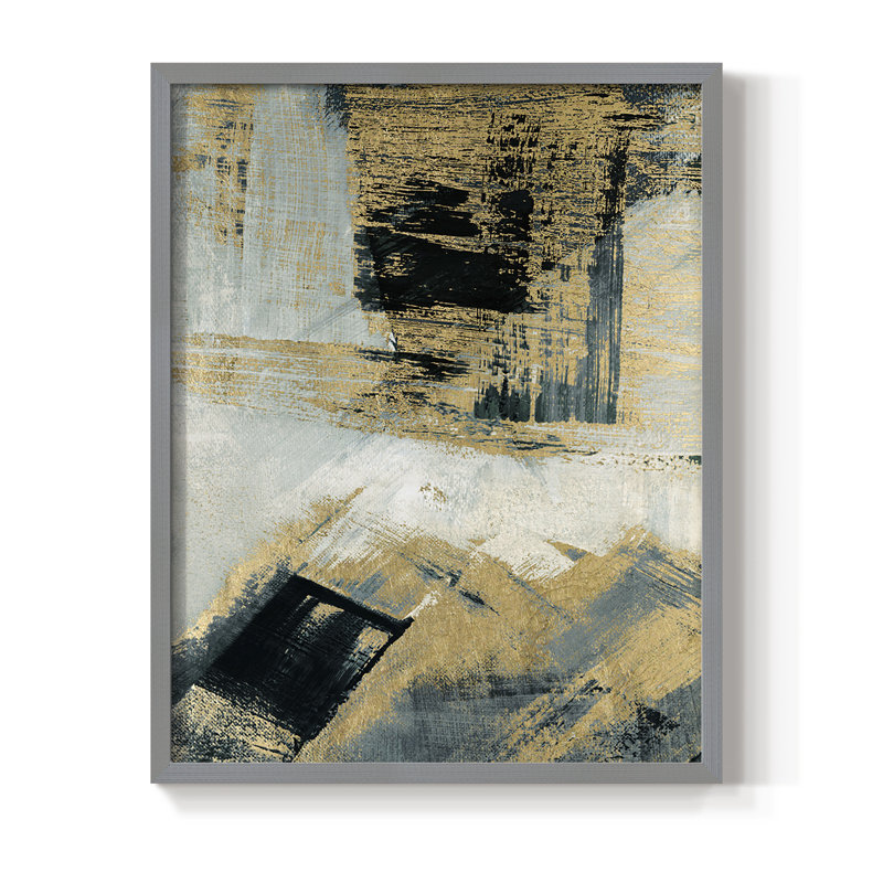 Reproduction encadrée Southern Flow - bois massif, Gris, H 10 po x l 8 po