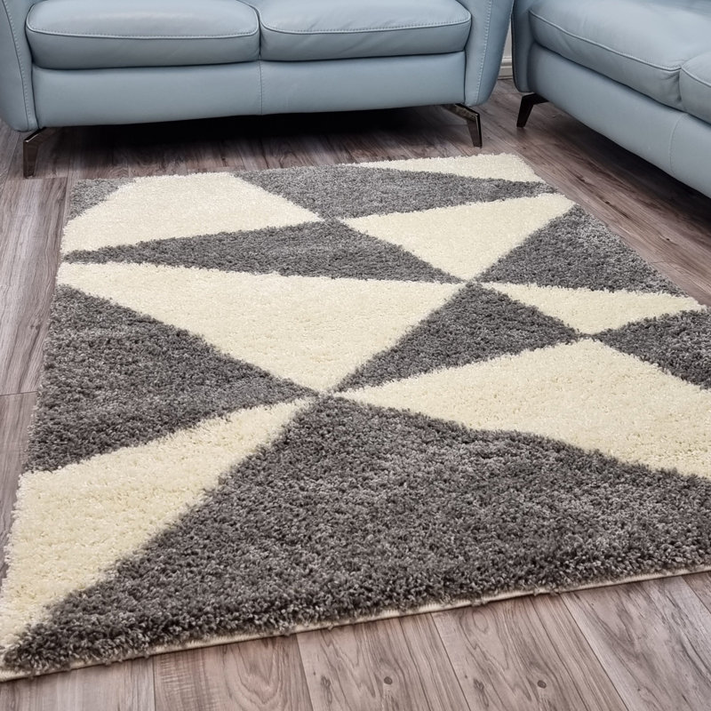 Nay Geometric Shag Area Rug, Rectangle 160 x 230cm