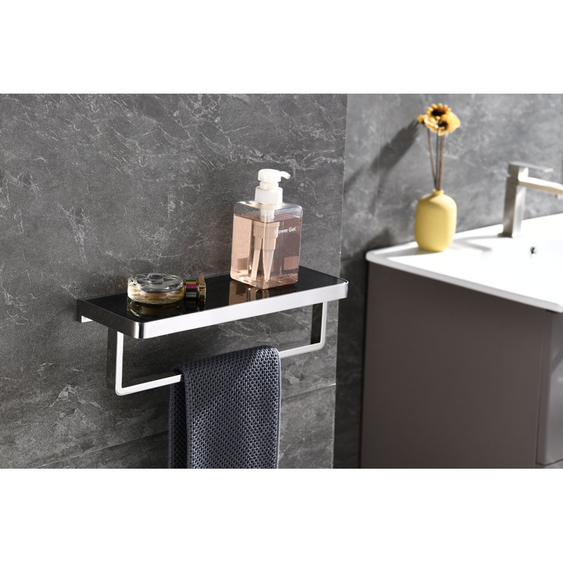 Porte-serviettes mural en acier inoxydable Ancika, Chrome