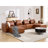 6-Piece 152.76” Leather Upholstered Sectional Sofa-1241260198