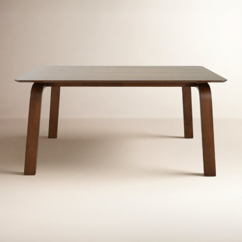 Princeton Indoor Walnut and Wood Dining Table, Brown