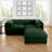 Eliezer 2-Seater Chenille Sectional Sofa with Ottoman-1827534335