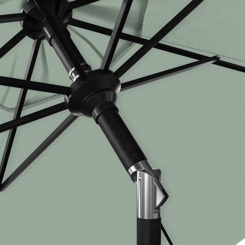 Parasol 108 po Aalieyah, Tissage uni Sunbrella® palette brume, Stone Black