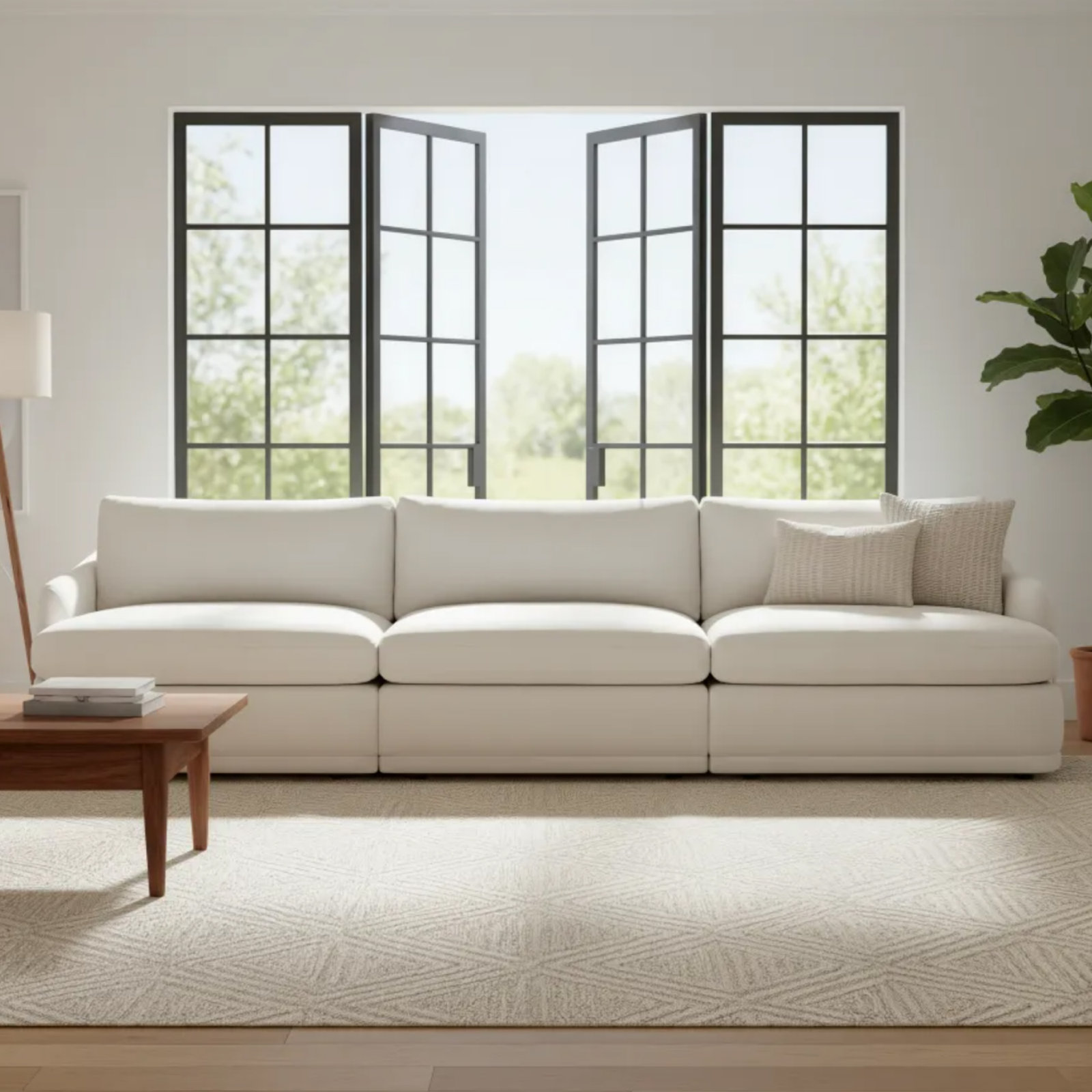 Seadrift 122" Linen Modular Sofa