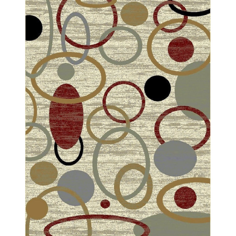 Inispollan Power Loom Wool Cream/Green Rug