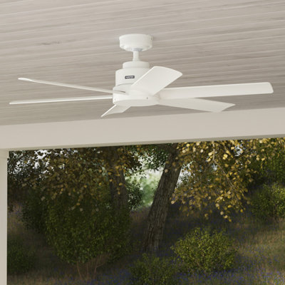 Kennicott 52" 6 - Blade Modern Outdoor / Indoor Ceiling Fan with Wall Control