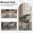 Modern And Luxurious Gray Boucle Upholstered Barrel Dining Room Chairs Armchair-496309678-496309648