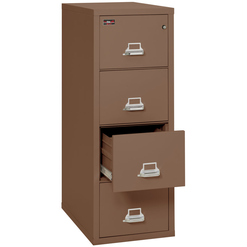 21.3125'' Wide 4 -Drawer Steel File Cabinet, Taupe, Key Lock