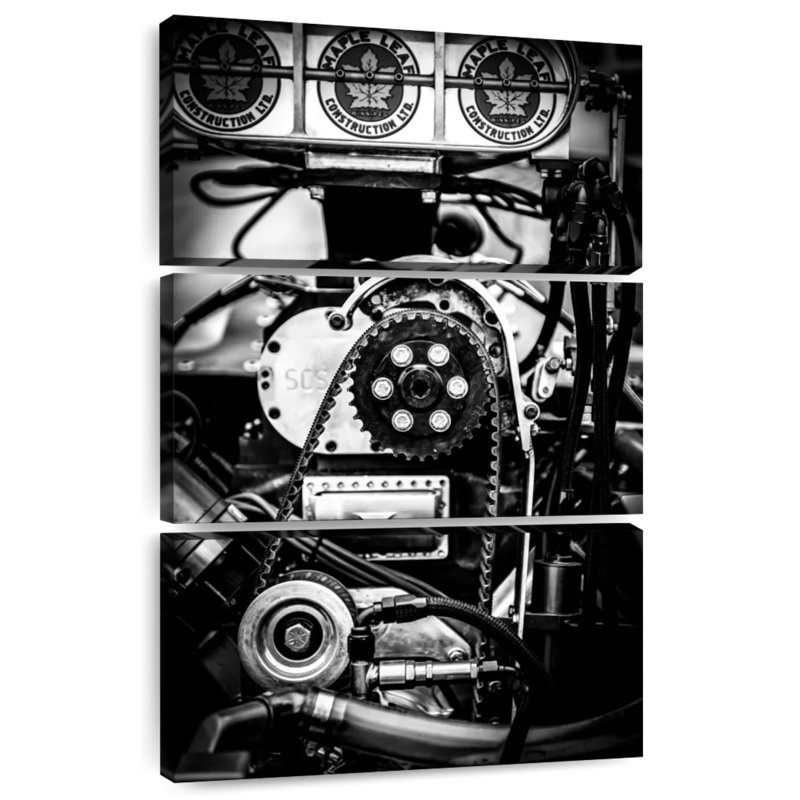 Mehar Drag Racing Car Engine, 38" H x 24" W