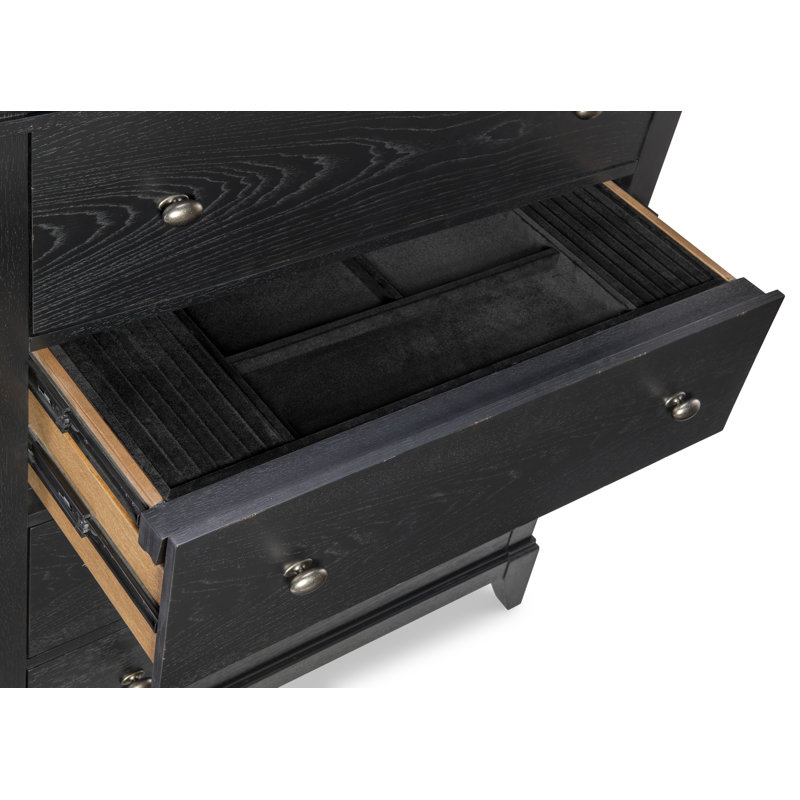 Commode 5 tiroirs Mya, Noir