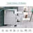 Homcom 6.25" X 20.5" X 28.25" Wood Rolling Narrow Bathroom Side Storage Cabinet - White-47008089