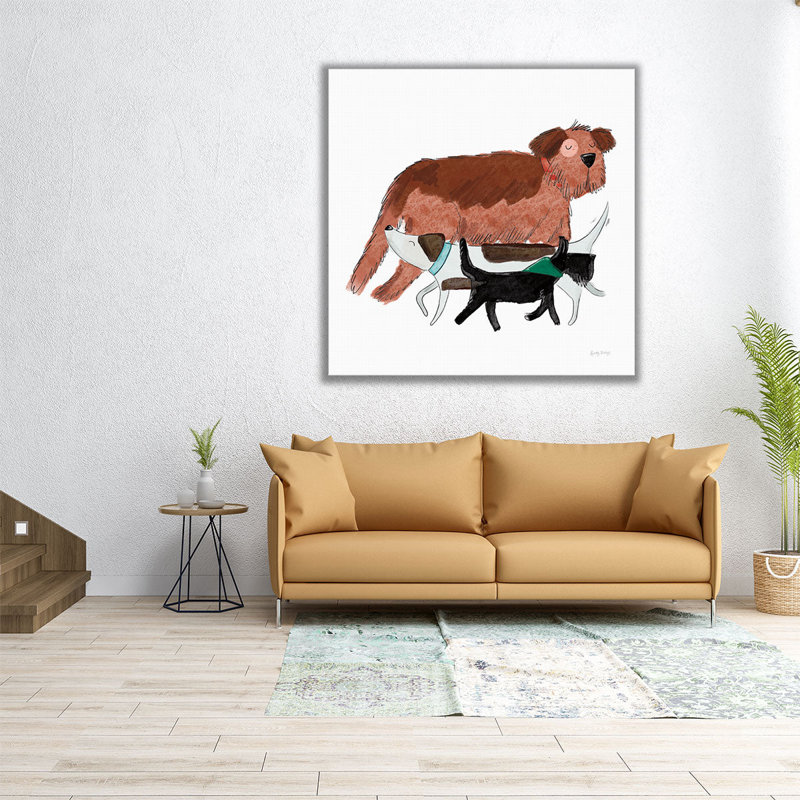 Reproduction d'art sur toile Playful, H 30 po x l 30 po