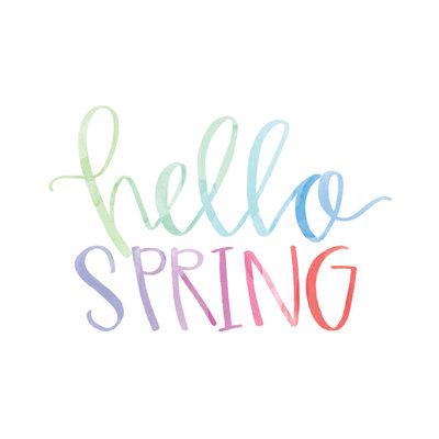 Hello Spring - Wrapped Canvas Textual Art