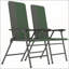 Ensemble de 2 chaises pliantes à dossier haut pour l'extérieur, confort et structure en acier durable pour le patio et le camping