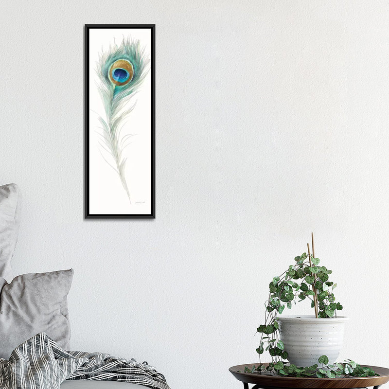 Art sur toile Jaipur, H 36 po x l 12 po x P 1,5 po, Toile avec cadre noir