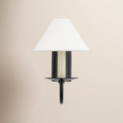 Single Light Steel Dimmable Candle Wall Light