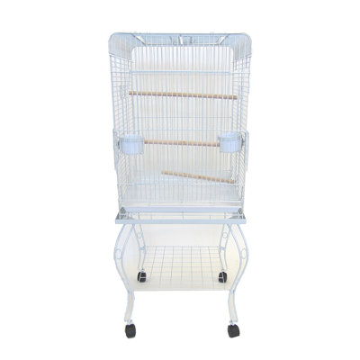 Halbert 57'' Steel Play Top Floor Bird Cage with Wheels