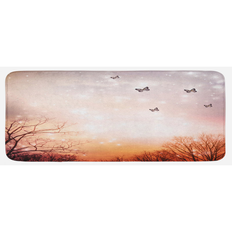 Tapis de cuisine papillon