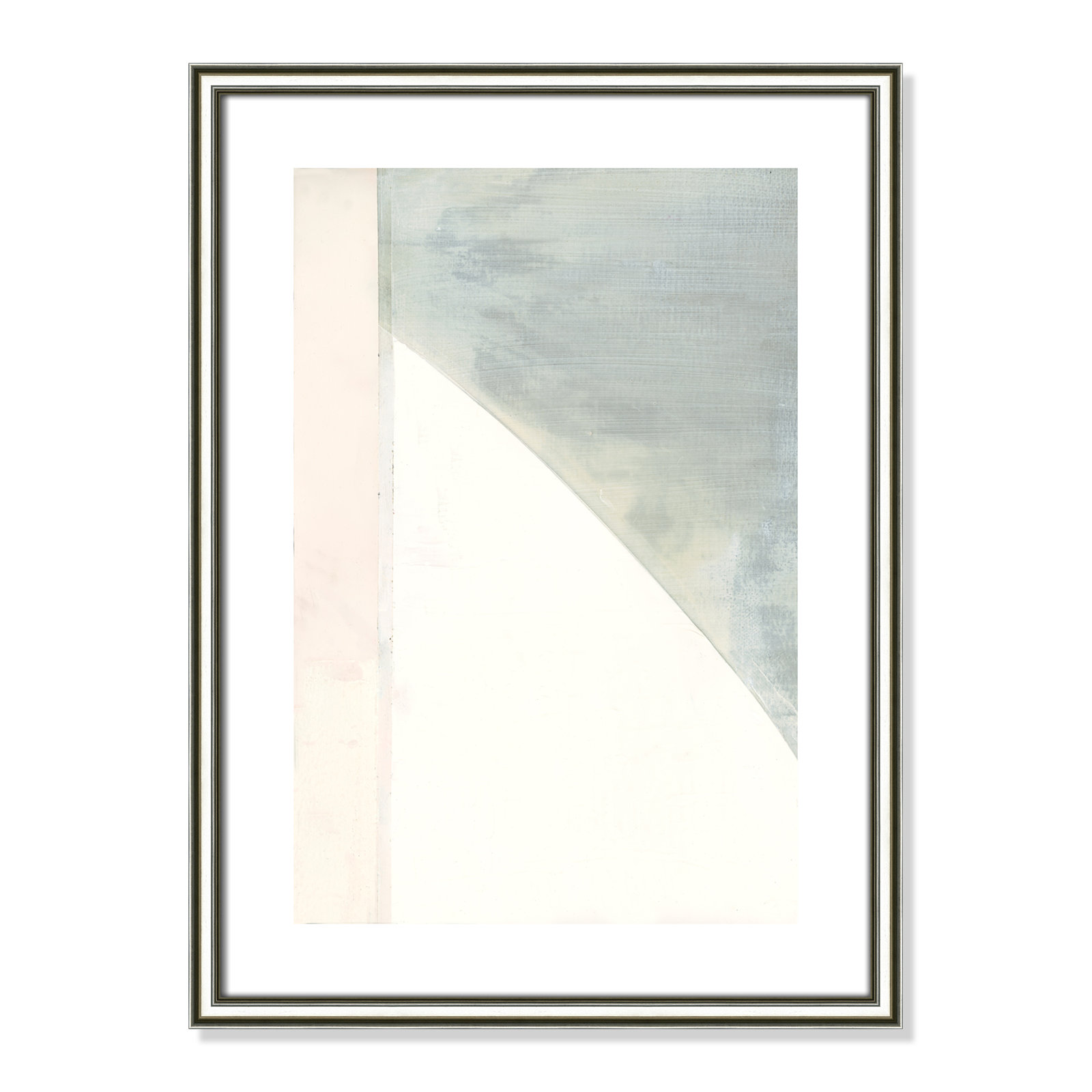 In Neutral I - Painting Print, Silver Framed Paper, 23" H x 17" W x 0.88" D