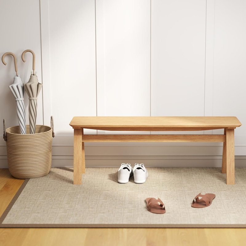 Tabourets en bois naturel d'une hauteur de 18 po avec pieds en rondins robustes pour la table, le couloir, la cuisine et le salon