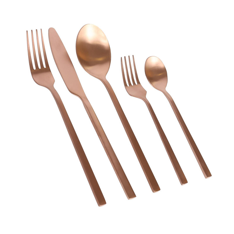 Argon Tableware Stainless Steel Cutlery Set, Copper