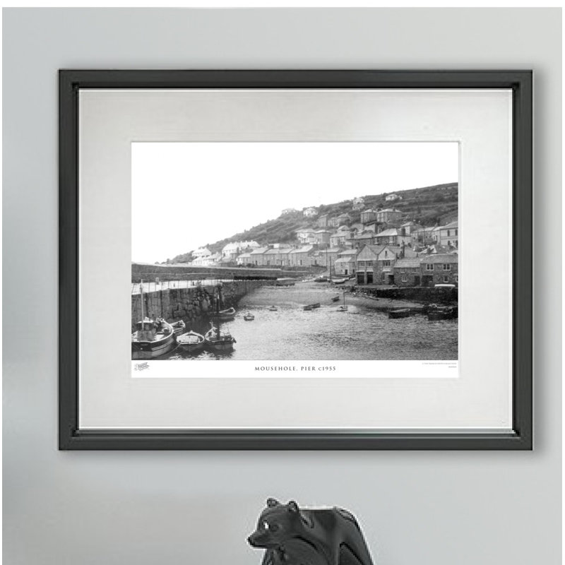 Mousehole, Pier C1955 - Single Picture Frame Print, 45cm H x 60cm W x 2.3cm D