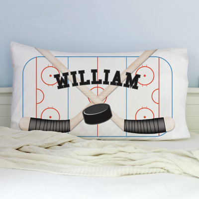  Taie d'oreiller personnalisée Hockey