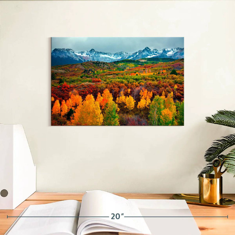 Paysage d'automne à Alvord, Colorado, H 8 po x l 12 po