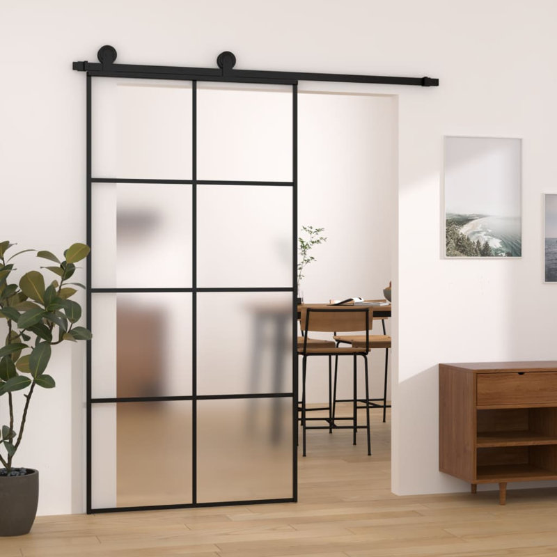 Shackleford Glass Sliding Door, 205cm H x 102.5cm W