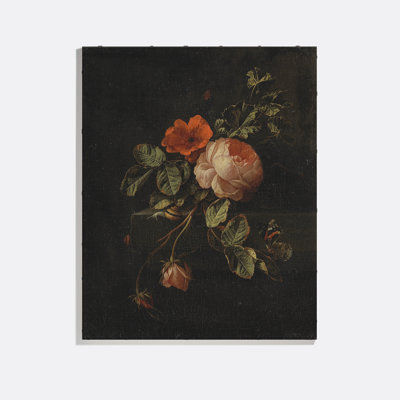 Still Life With Roses Print by Elias Van Den Broeck