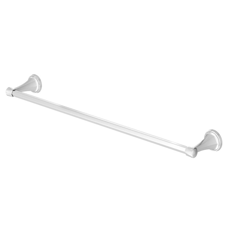 Fitzgerald 20" Wall Mounted Towel Bar, Polished Chrome