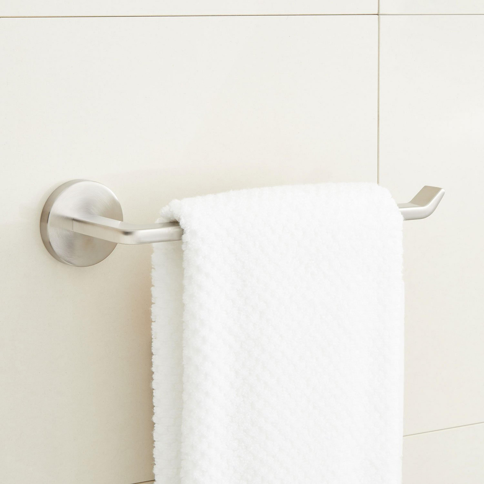 Drea 10-3/8" Wall Mounted Towel Ring, Brushed Nickel