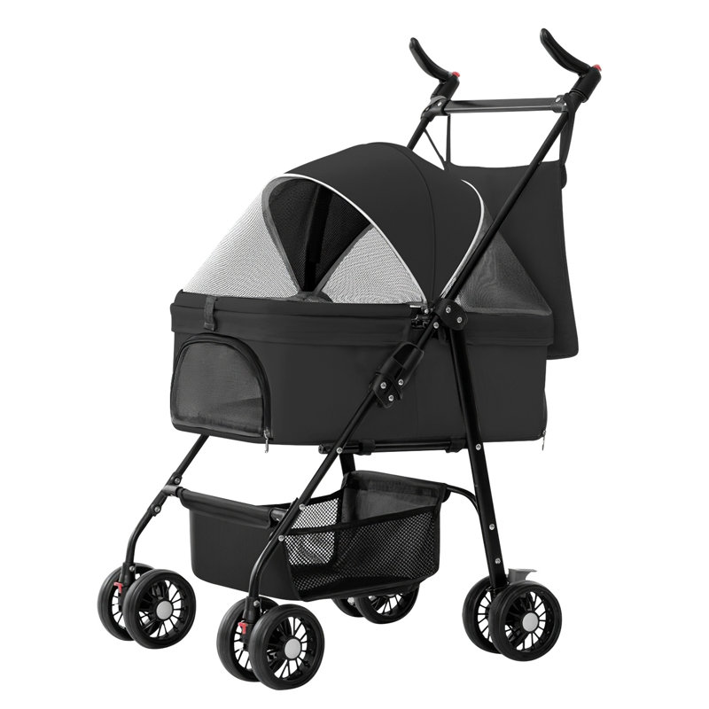 Foldable Pet Trailer, Black