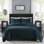 Ensemble de courtepointe en velours de trois articles Harper
