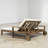 Quilliams 55.27'' Wide Straight Acacia Patio Daybed with Cushions-1401190740