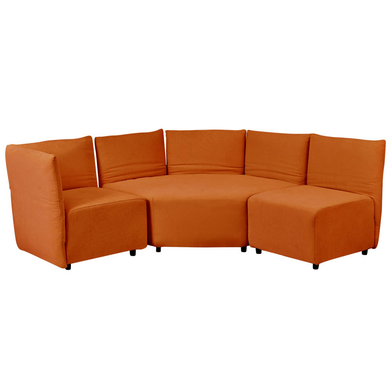 Nazariah Petal Shape Sofa Free Combination with Adjustable Back, Orange