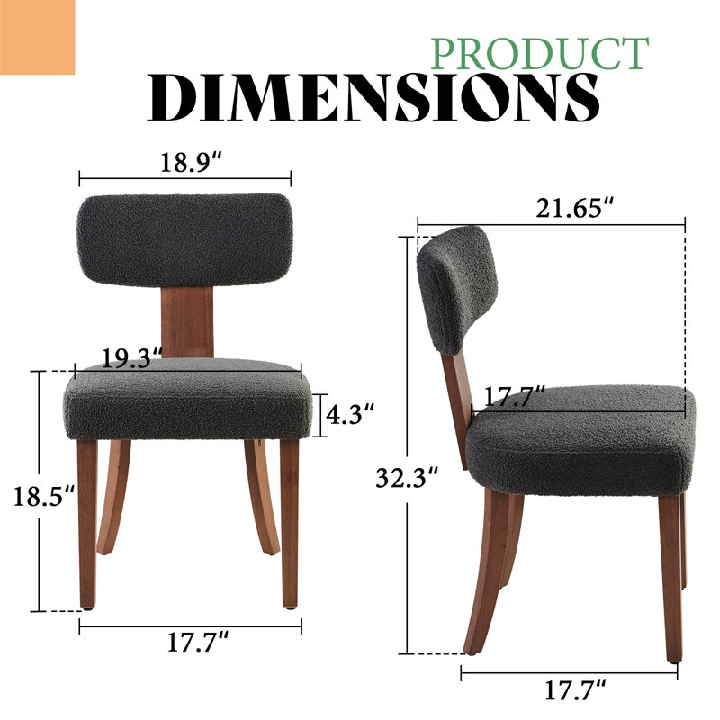 Chaises de salle à manger Princilla, Gris