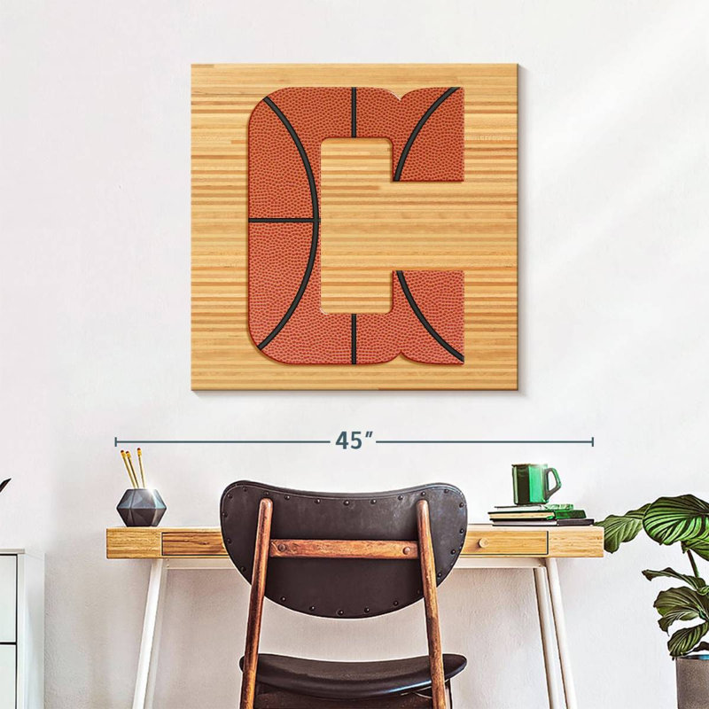 «Basketball C Alphabet» sur toile, H 30 po x l 30 po x P 1,25 po