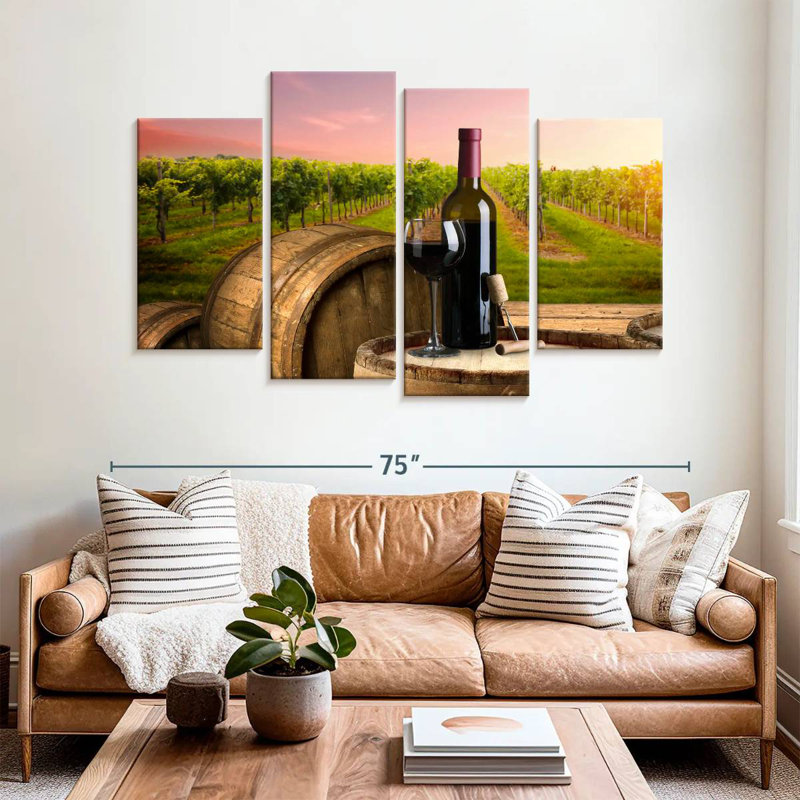 Yarlin Tuscan Wine Vineyard, 42'' H x 68'' W