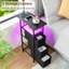 Table de bout Skinny avec 3 tiroirs en tissu, lumière DEL, station de charge pour la chambre à coucher, petits espaces