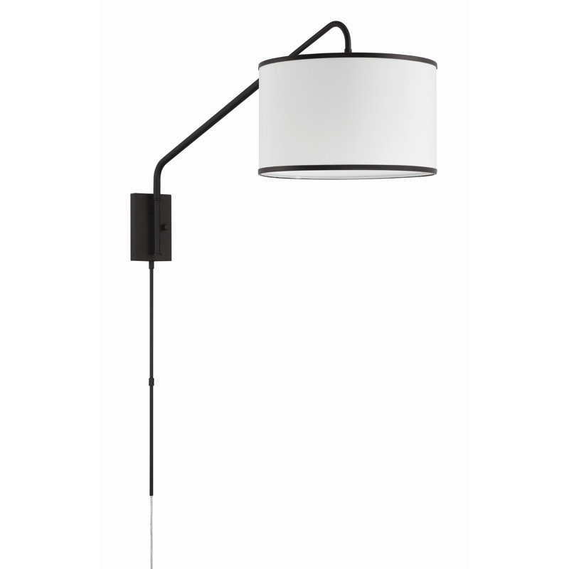 Yuleimi Swing Arm Sconce, Matte Black
