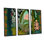 «Blossoming And Vibrant Jungle Flora II», reproduction sur toile 3 pièces