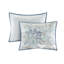 Literie en coton double / grand avec housse de couette réversible à motif bicolore et médaillon-129844868
