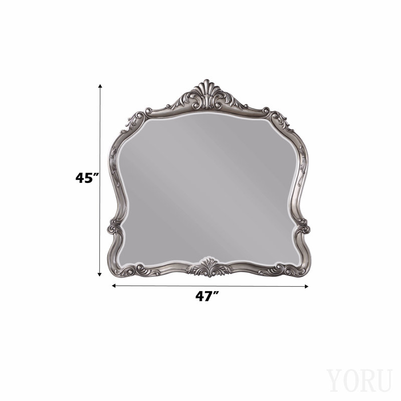 Antique Platinum Finish Mirror
