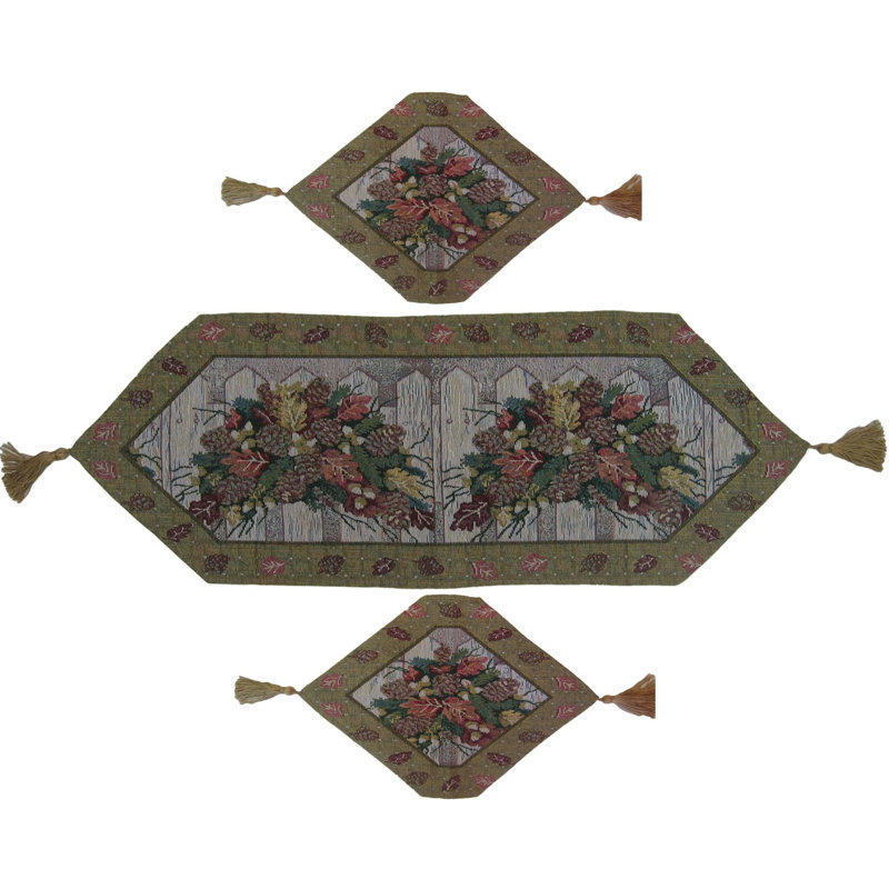 Christmas Fiesta 3 Piece Woven Table Runner Set