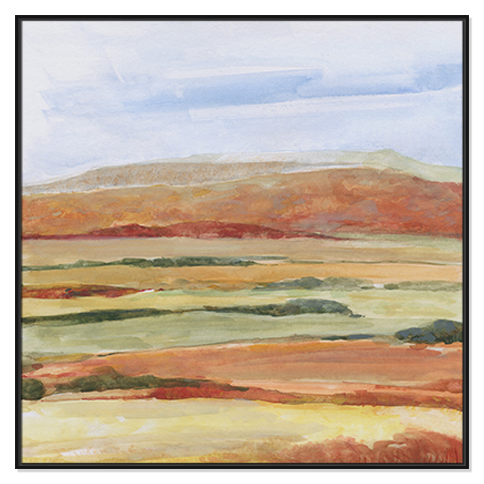 Damali "Sedona Magic" Print by Sally Swatland, 46.5" H x 46.5" W x 2" D, Black